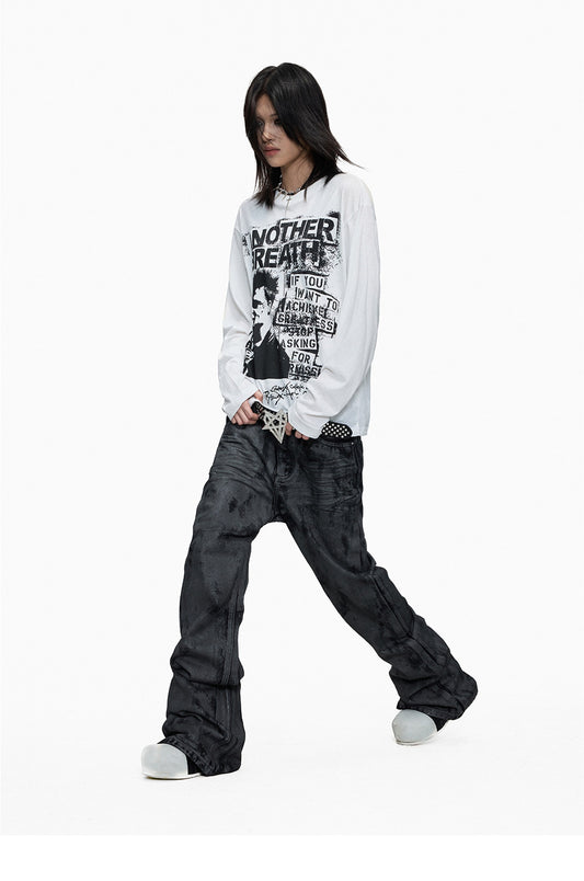 Punk Print Long-sleeve T-shirt
