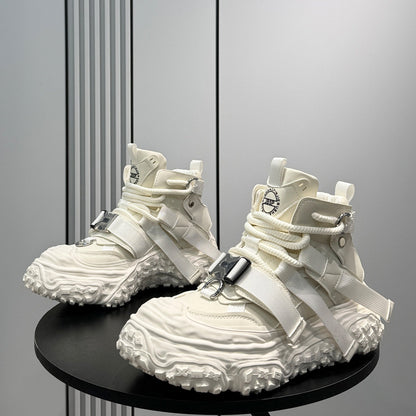 Strap Buckle Platform Chunky Sole Sneakers