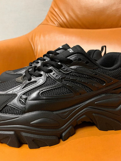 Obsidian Surge Hyper-Stack Sneakers
