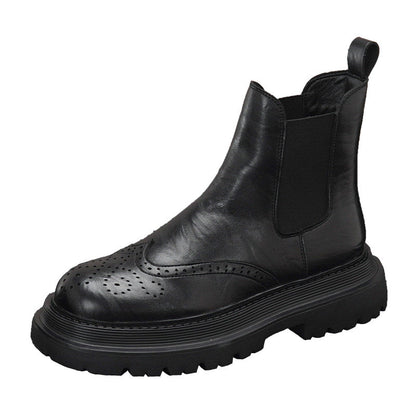 Platform Lug Sole Chelsea Boots