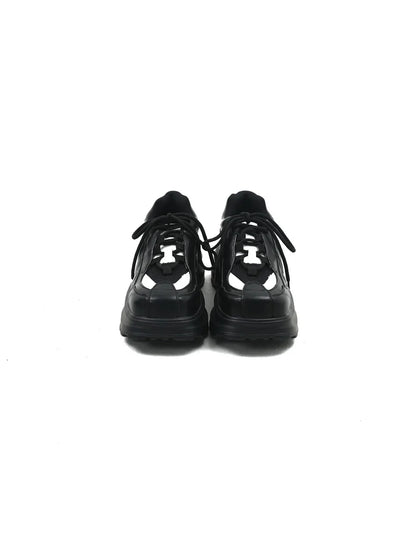 Square Toe Chunky Sole Dad Sneakers