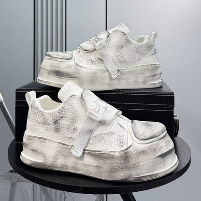 Platform Square Toe Buckle Strap Sneakers