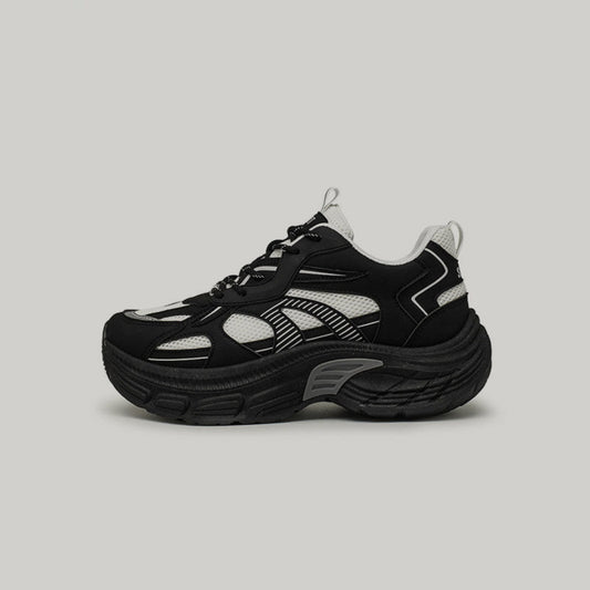Color-Block Mesh Panel Chunky Sneakers