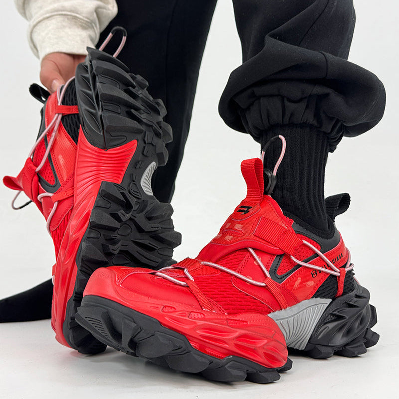 Chunky Sole Mesh Design Shoes