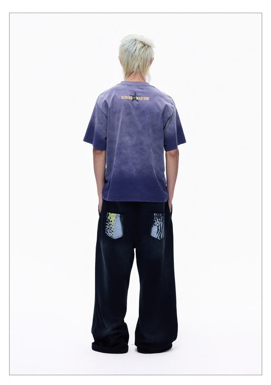 Double-waisted Leopard Sweatpants