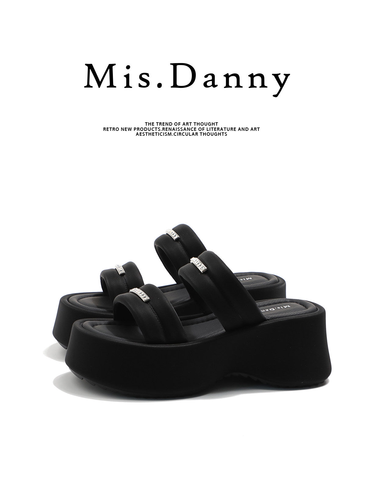 Metal Buckle Platform Thick Sole Sandals