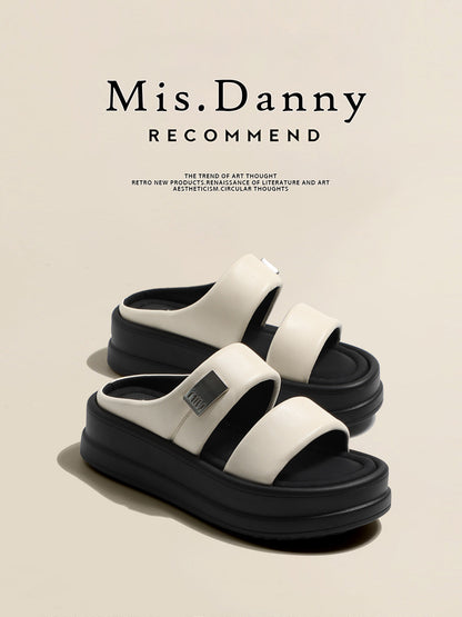 Height-Increasing 5cm Platform Super Soft Single-Strap Sandals
