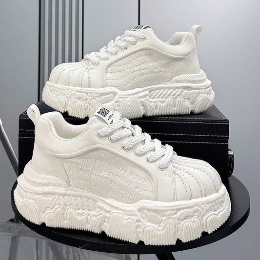 Shell Toe Embossed Chunky Sole Sneakers