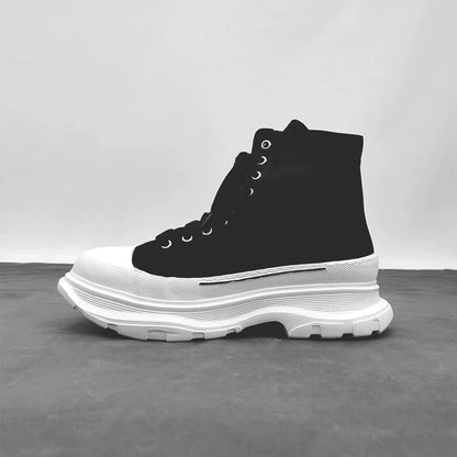 Binary Ridge Platform Canvas Sneakers