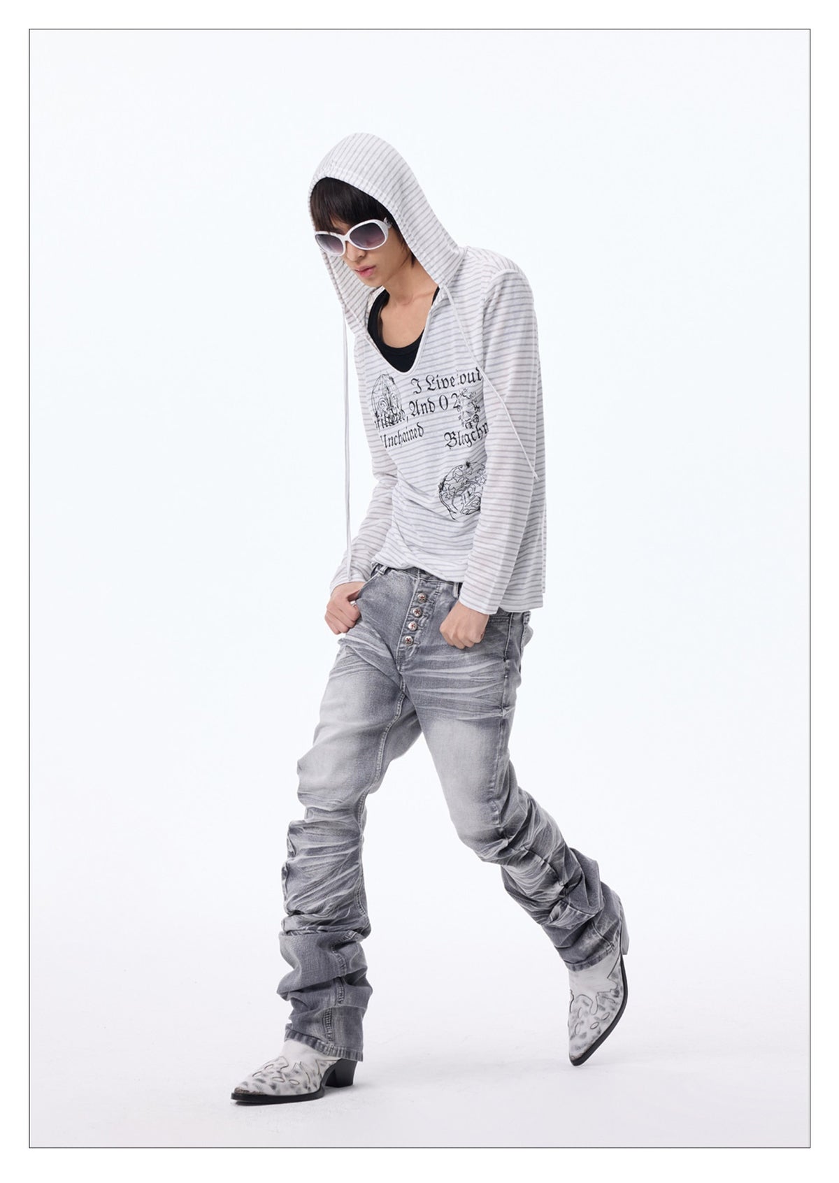 Washed Whiskers Slim Fit Skinny Jeans