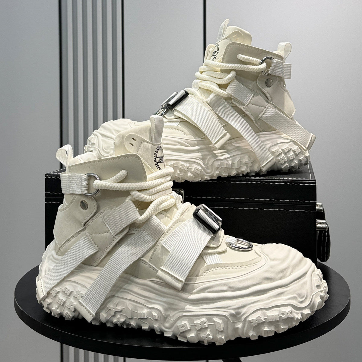 Strap Buckle Platform Chunky Sole Sneakers