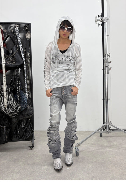 Washed Whiskers Slim Fit Skinny Jeans