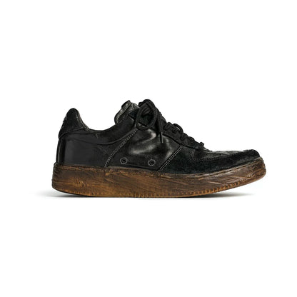 Vintage Leather Court Sneakers