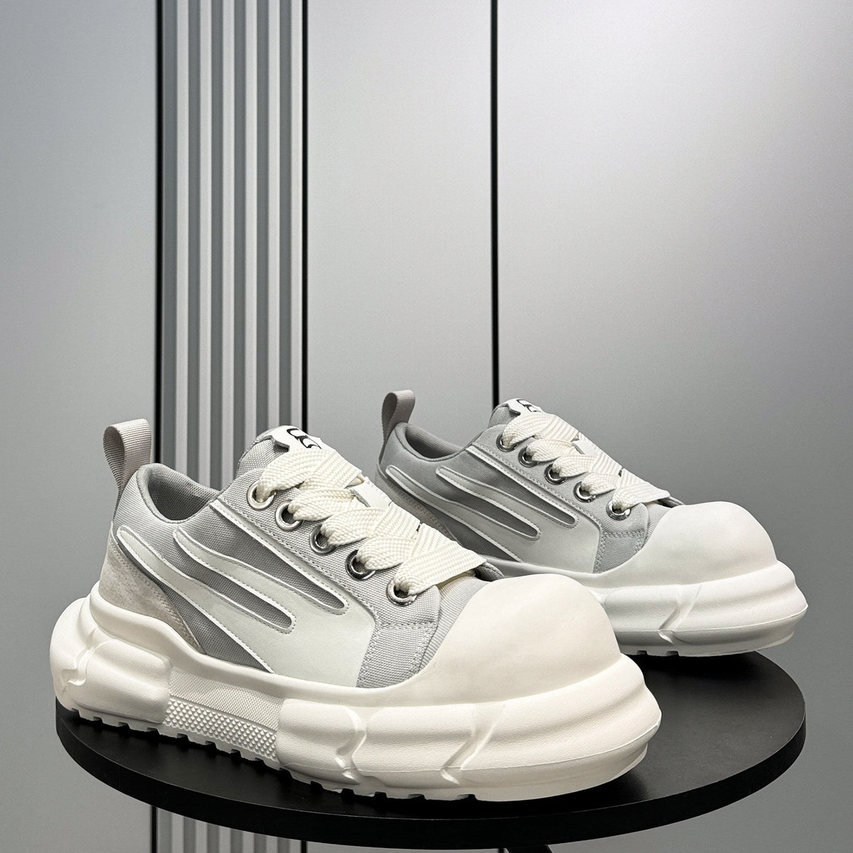 Panel Platform Chunky Sole Sneakers