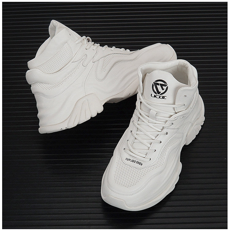 High-Top Panel Chunky Sole Sneakers