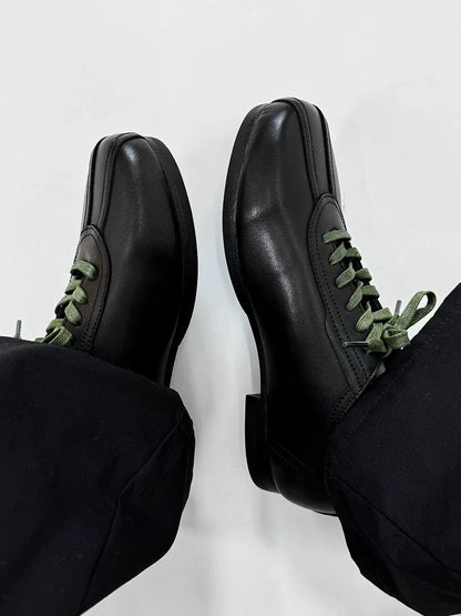 Soft Sole Flat Leather Derby Shoes