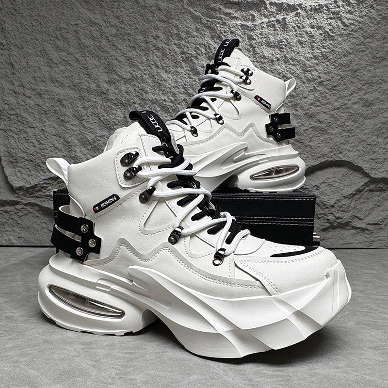 Metal Buckle Thick Sole Sneaker Boots