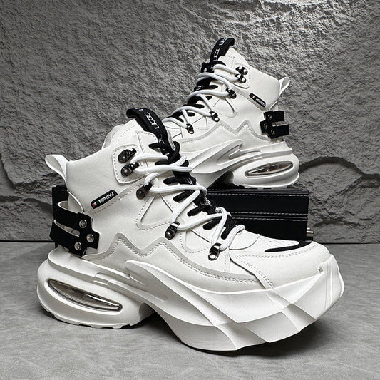 Metal Buckle Thick Sole Sneaker Boots