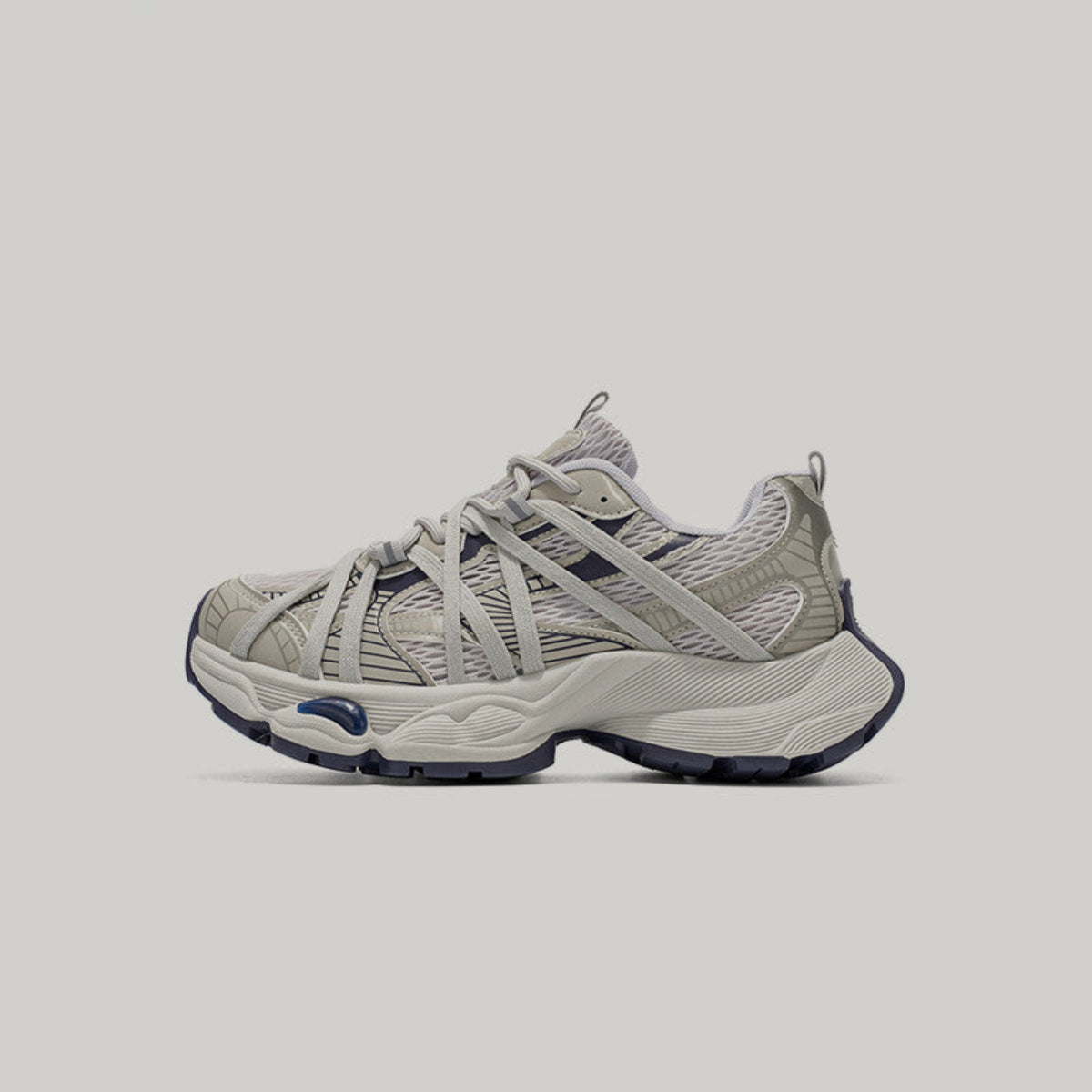 Mesh Strap Panel Chunky Sneakers