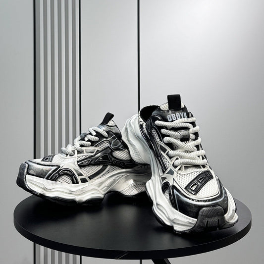 Breathable Thick-Sole Height-Increasing Slip-On Shoes