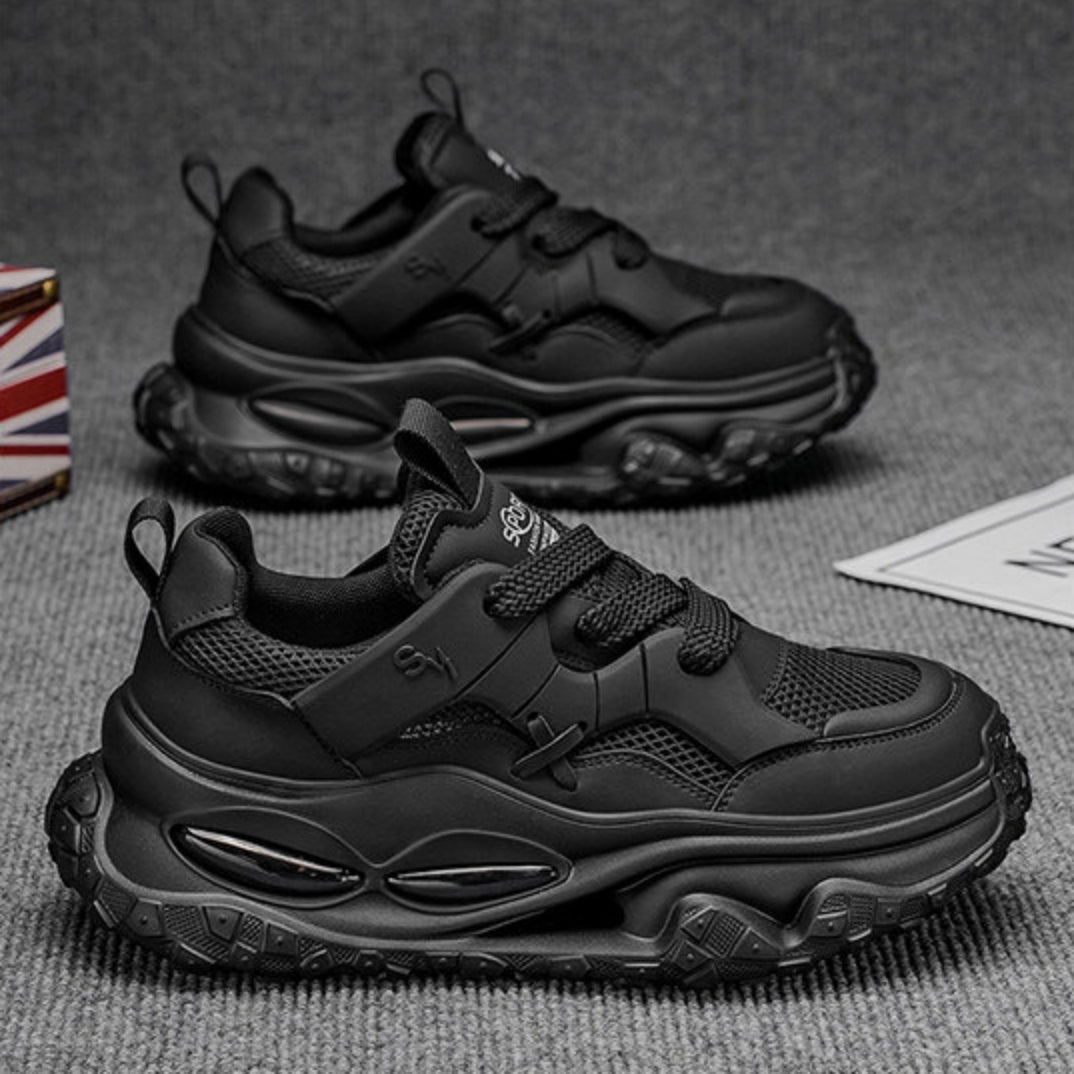 Mesh Panel Platform Chunky Sneakers