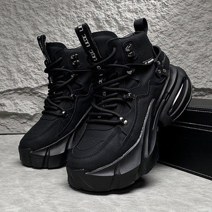 Metal Buckle Thick Sole Sneaker Boots