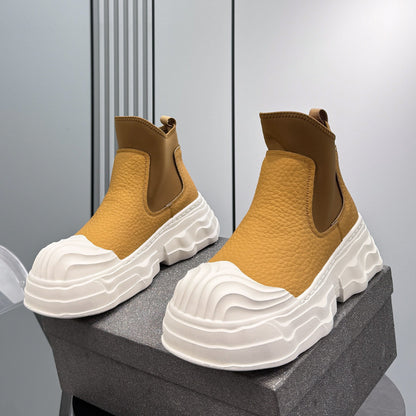 Side Gore Platform Sneaker Boots