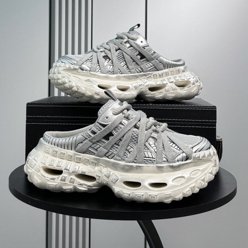Strap Air Sole Chunky Sole Slip-On Shoes