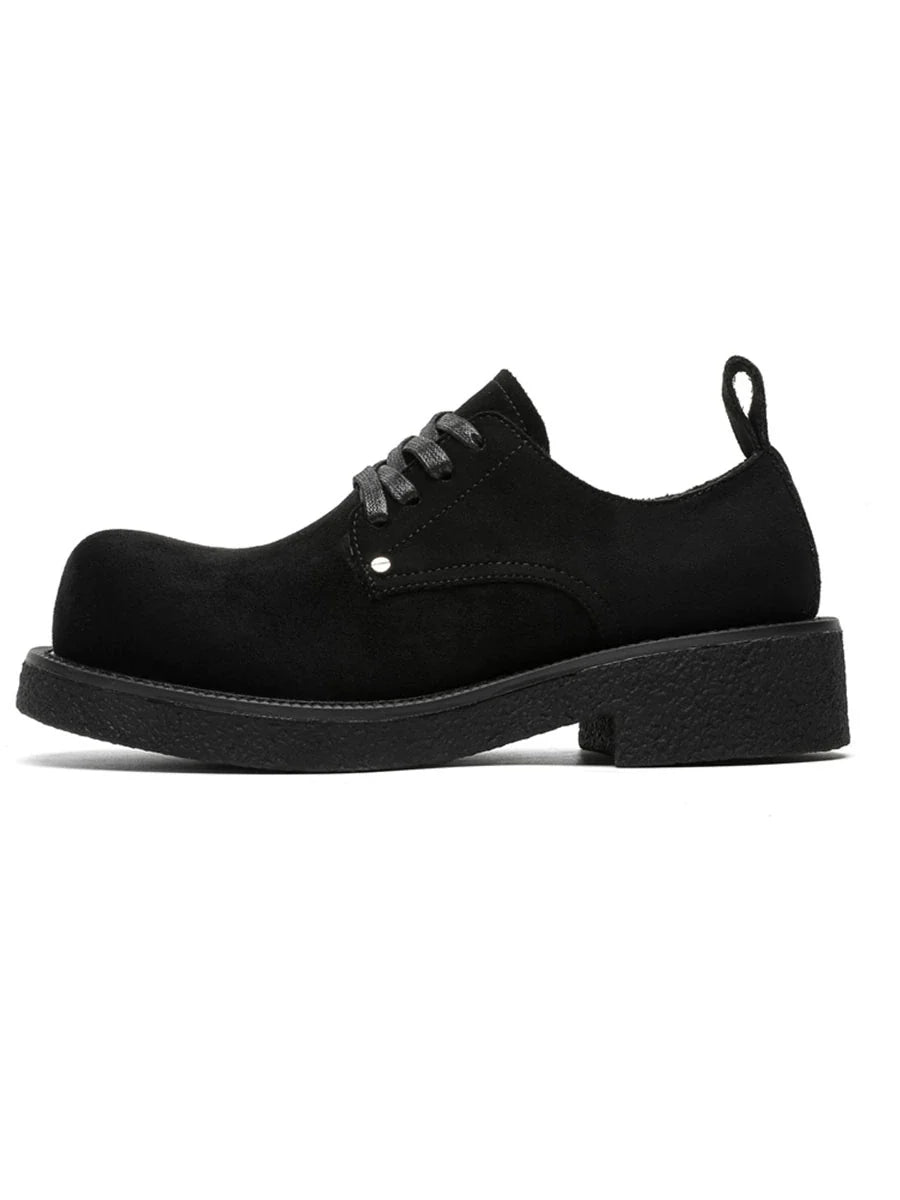 Chunky Suede Platform Derby Shoes