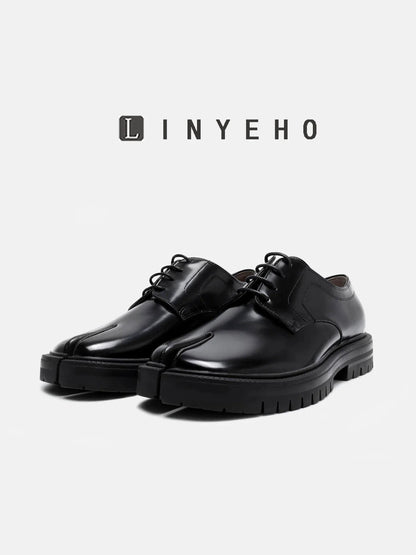 Split-Toe Platform Loafers