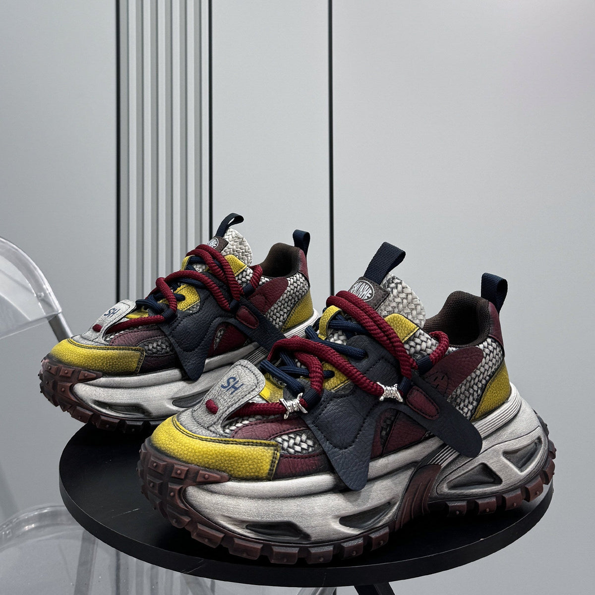 Platform Height-Increasing Damage Dad Sneakers