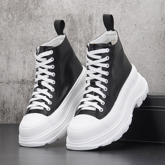 Lace Up Platform Thick Sole Short Boots