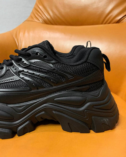 Obsidian Surge Hyper-Stack Sneakers