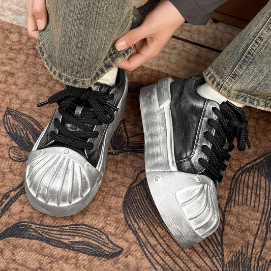 Chunky Shell Toe Platform Sneakers