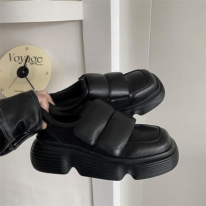 Square Toe Chunky Sole Velcro Dad Sneakers