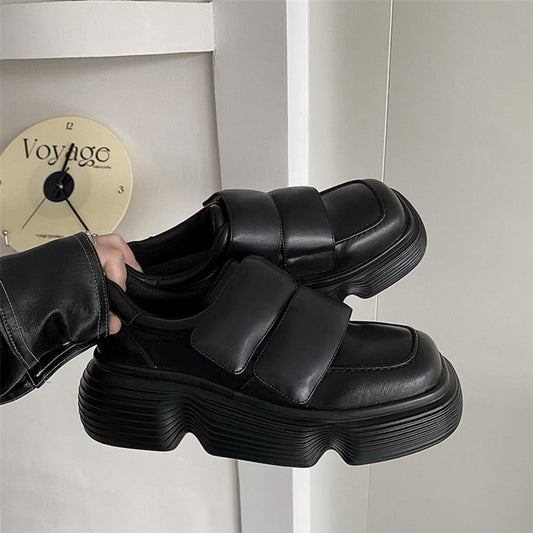 Square Toe Chunky Sole Velcro Dad Sneakers