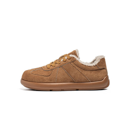 Fleece Lining Lace-Up Sneakers