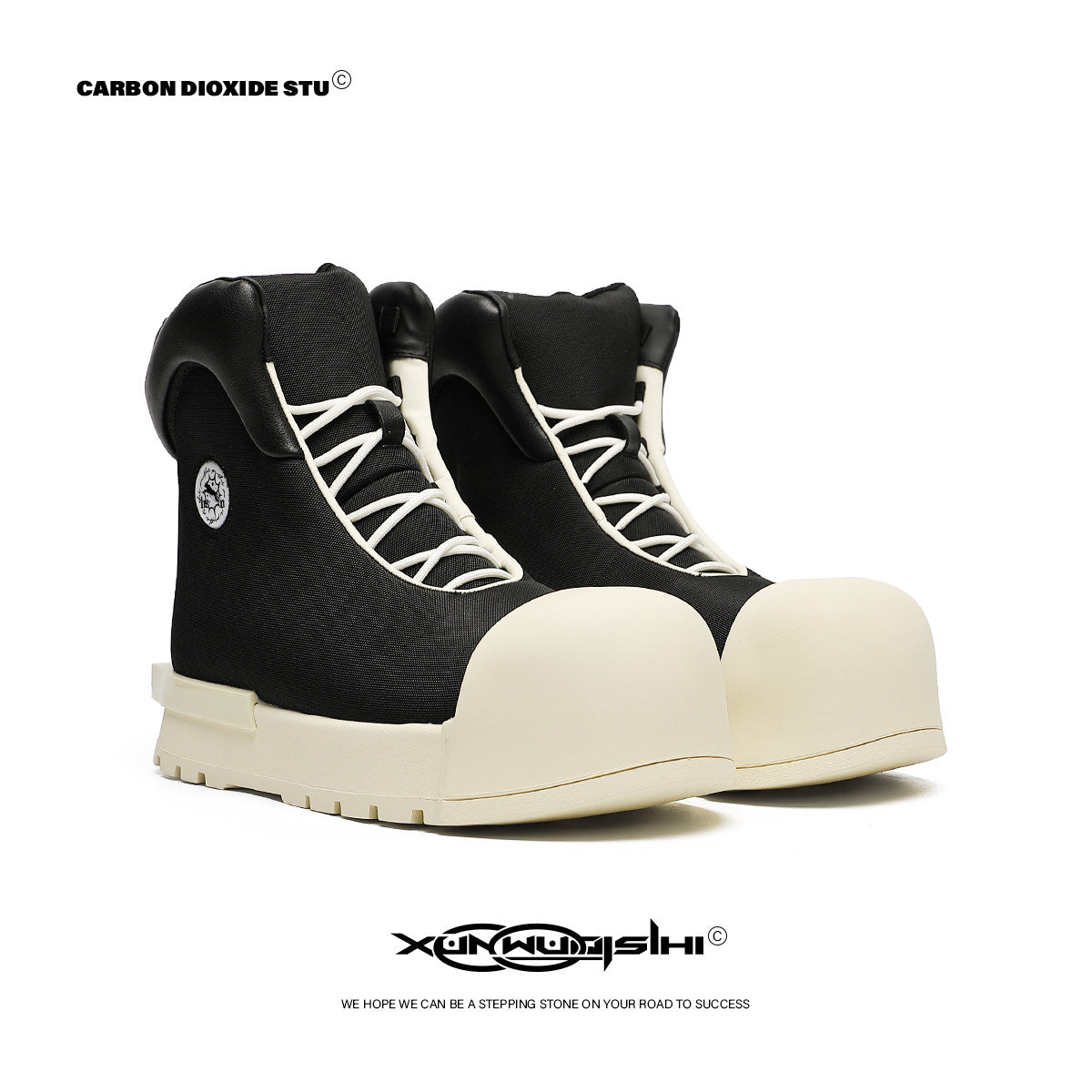 Chunky Shell Toe Platform Lace-Up Sneakers