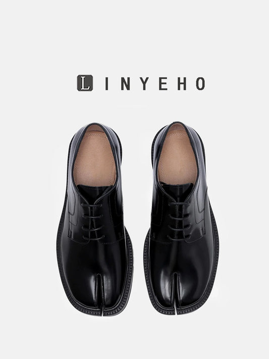 Split-Toe Platform Loafers