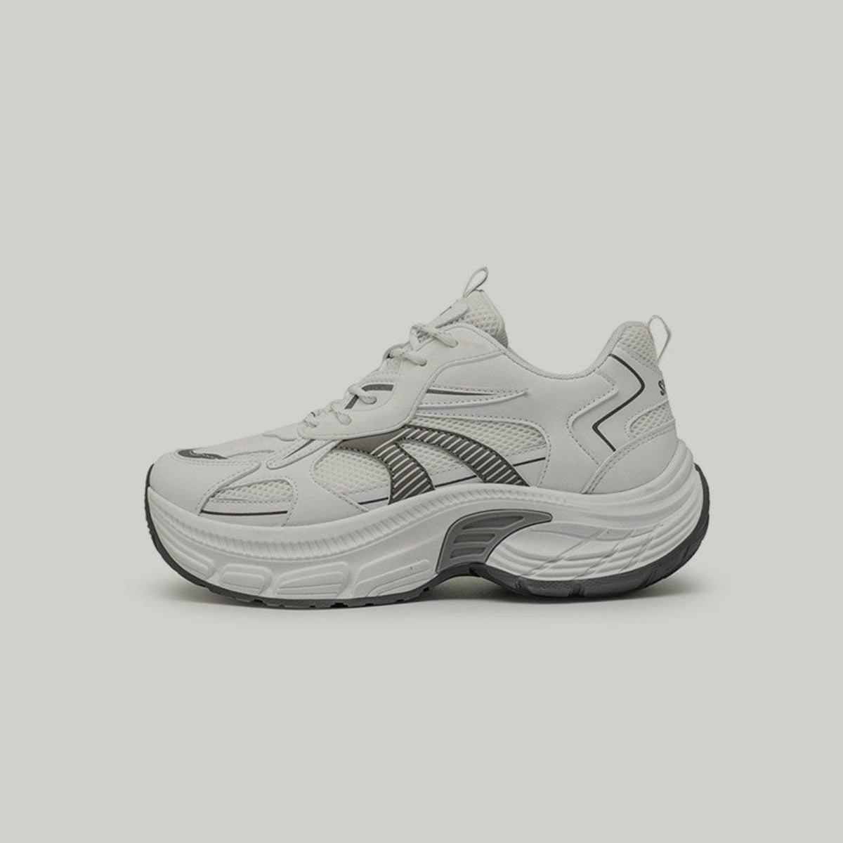 Color-Block Mesh Panel Chunky Sneakers