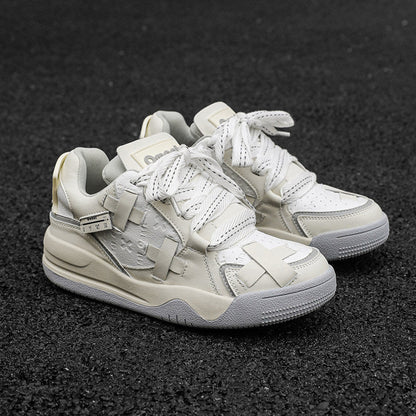 Chunky Platform Strap Detail Lace-Up Sneakers