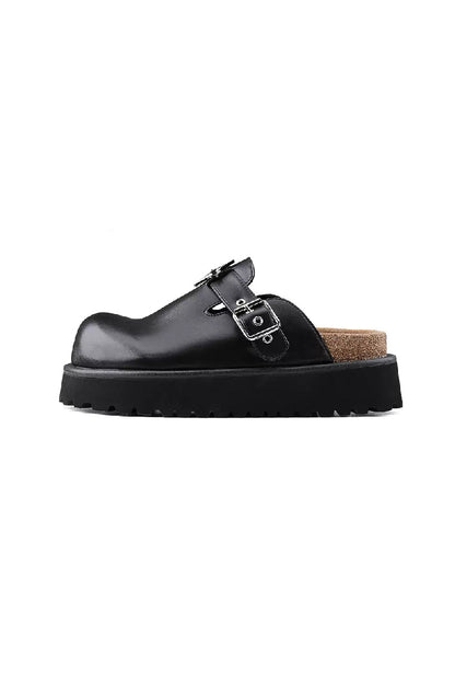 Chunky Star Buckle Clog Sandals - EU Only