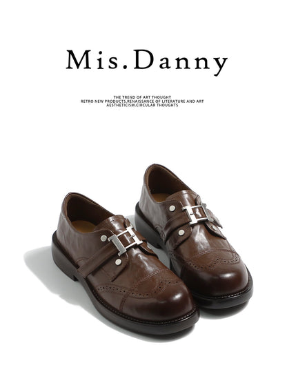 Buckle Strap PU Leather Shoes