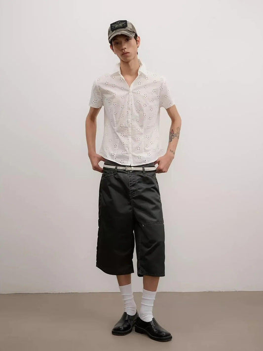 Glossy Faded Cargo Shorts