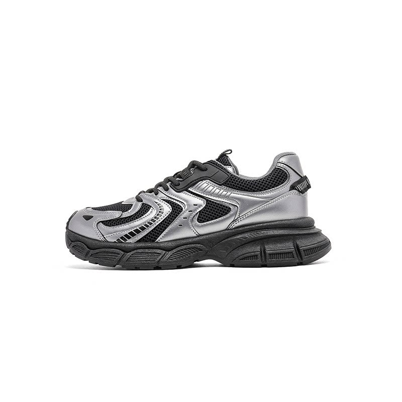 Breathable Mesh Platform Lace-Up Sneakers WN23515