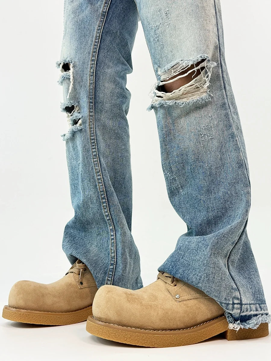Chunky Suede Platform Derby Shoes