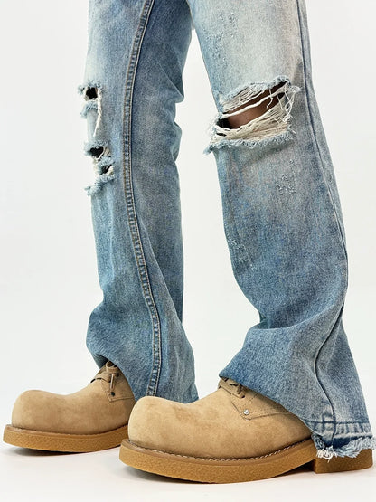Chunky Suede Platform Derby Shoes