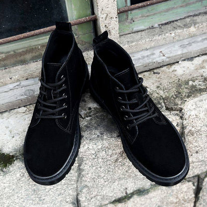 Lace-Up Mid-Calf Boots