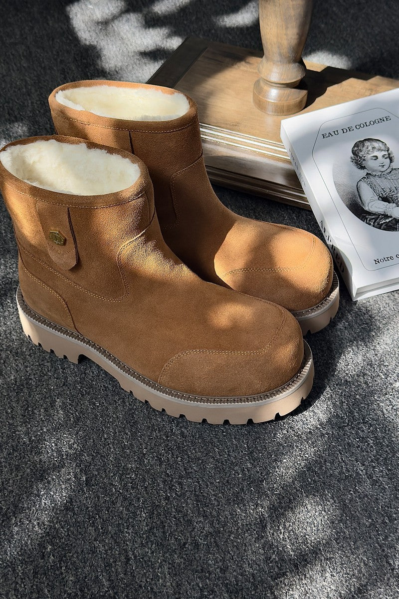 Fleece Suede Snow Boots