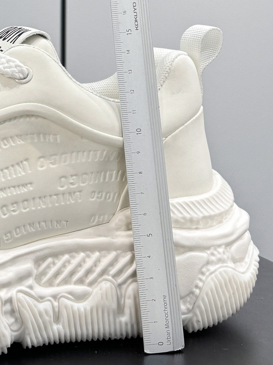 Shell Toe Embossed Chunky Sole Sneakers